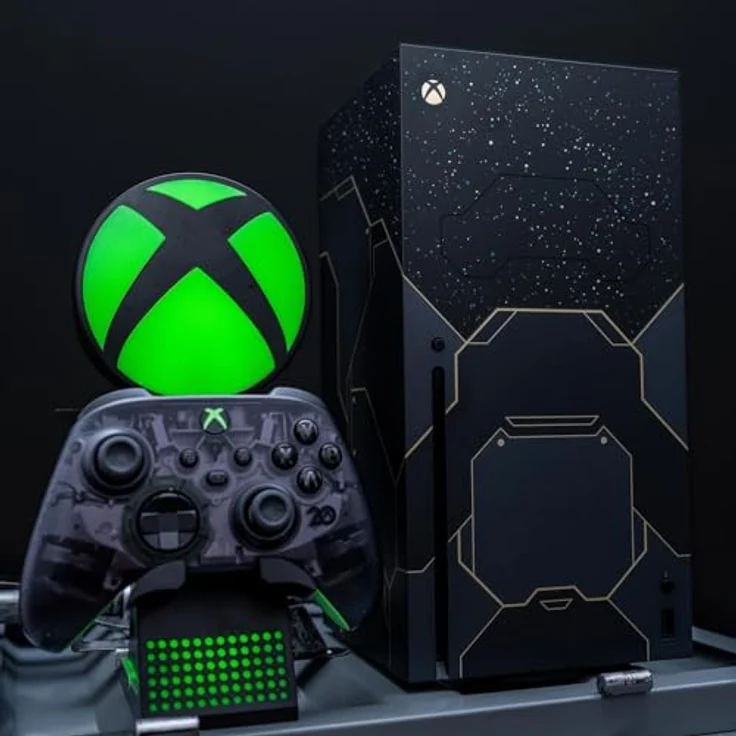 Cable Guys Xbox IKON Light Up Phone and Device Stand, 20cm, mit beleuchtetem Xbox-Symbol in Schwarz und Grün, R.E.S.T. System – Bild 4
