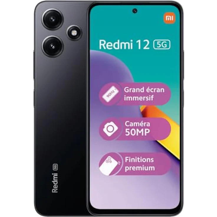 Xiaomi Redmi 12 5G, 128GB/4GB RAM, midnight-black – Bild 2