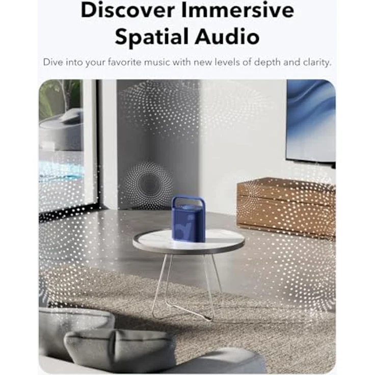 soundcore Motion X500 Tragbarer Bluetooth Lautsprecher, Kabelloser Lautsprecher Immersivem Spatial Audio, 3× Detailreicher, Kabelloses Hi-Res, 3 Treiber, Aufwärtsgerichteter Treiber harmonischem Licht – Bild 2