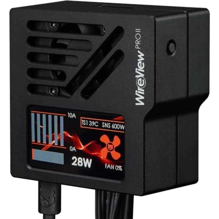 Thermal Grizzly WireView Pro II GPU Wired, CPU Kühler mit Temperatursensoren und USB-C Anschluss, schwarz – Bild 1