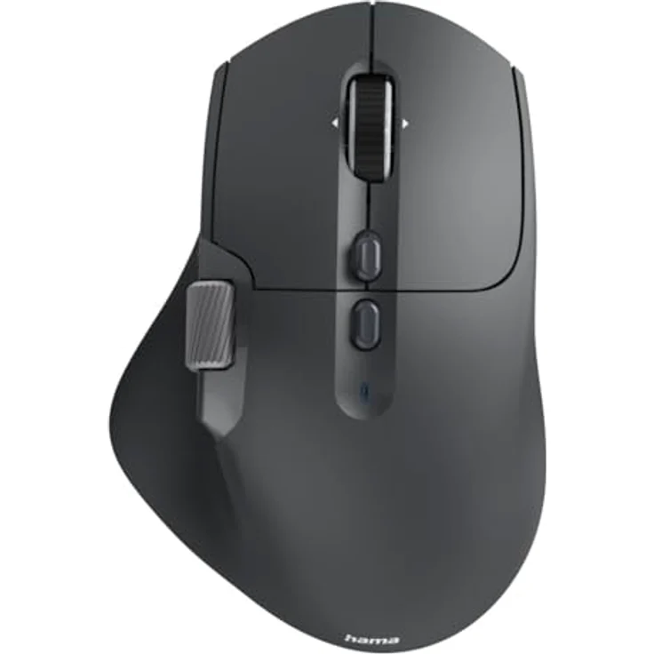 Hama WM-900, Ergonomische Multi-Device Funkmaus mit 3200 DPI und RGB-Beleuchtung, Schwarz, versandkostenfrei – Bild 1