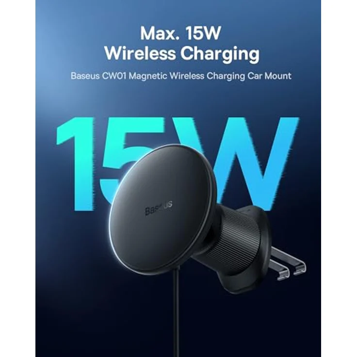 Baseus CW01, Universell Magnetisch Auto-Ladegerät 40W, Schwarz – Bild 3
