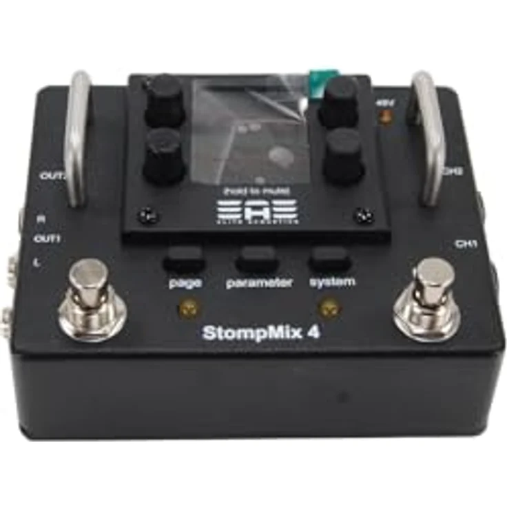 Elite Acoustics Stompmix X4, Digitalmixer in Pedalbauweise mit 4 Mono Inputs, Effekte pro Kanal, speicherbar bis zu 10 Szenen, 48V Phantomspeisung – Bild 2