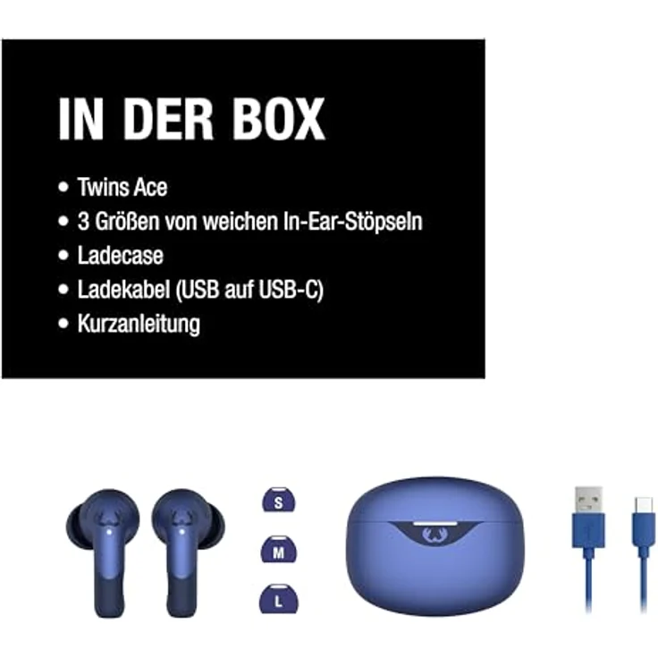 Fresh'N Rebel Twins Ace Anc True Blue, ANC Kopfhörer mit 34 Stunden Akkulaufzeit – Bild 9