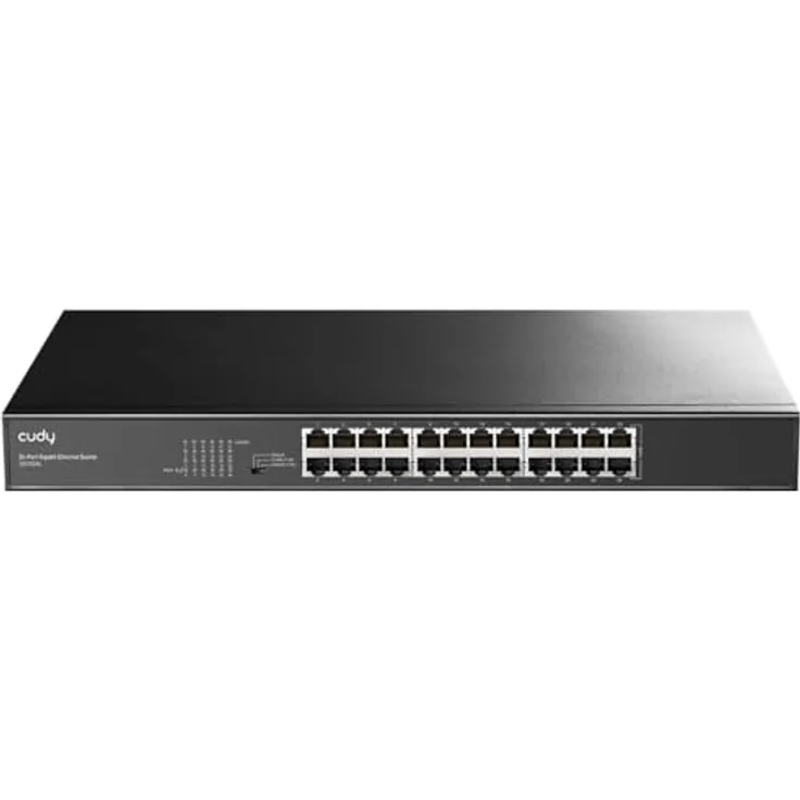 Cudy GS1024L, 24-Port Gigabit Ethernet Switch, Plug & Play, Geschirmte Ports, Robustes Metall, Desktop/Rackmount, 19 Zoll