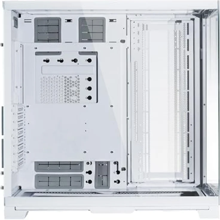 Lian Li O11D EVO XL PC-Gehäuse, umkehrbares PC-Gehäuse, Nahtlose Glasverkleidung, 460 mm GPU-Freiheit, DREI Motherboard-Positionen, Stahl, Aluminium, gehärtetes Glas, Tower-PC-Gehäuse, Weiß – Bild 4