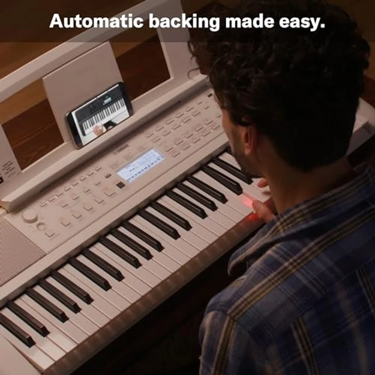 Yamaha EZ-310, Home-Keyboard mit 61 Tasten, Leuchttasten und umfangreichen Lernfunktionen, weiß, inkl. Netzteil PA-130 A – Bild 5