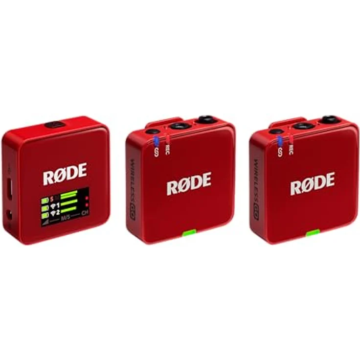 RØDE Wireless GO (Gen 3), Kompaktes kabelloses Mikrofon mit 32-Bit Float Aufnahme, automatischer Pegelregelung und universeller Kompatibilität, Rot – Bild 2