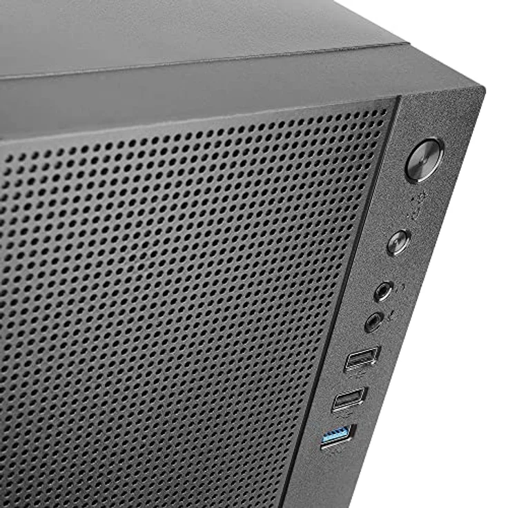 Tacens Anima AC5500, Kompaktes Micro ATX PC Gehäuse, 500W Netzteil, Front-Mesh Kühlung, USB 3.0, Schwarz, Compact – Bild 3