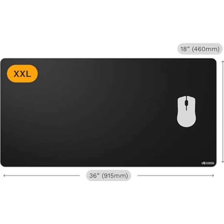 Glorious Gaming Mauspad 2 XXL, randlos, gummiert - 1220 x 610mm, schwarz – Bild 6