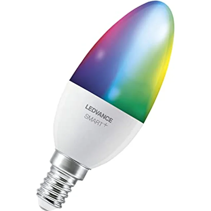 LEDVANCE Smarte LED-Lampe mit WiFi-Technologie für E14-Sockel, matte Optik ,RGBW-Farben änderbar, Lichtfarbe änderbar (2700K-6500K), 470 Lumen, Ersatz für herkömmliche 40W-Leuchtmittel, 3-er Pack – Bild 1