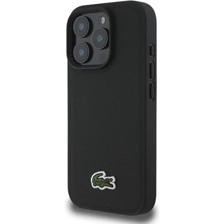 Lacoste Iconic Petit Pique Smartphone-Hülle für Apple iPhone 16 Pro Max, Schwarz, mit MagSafe-Kompatibilität und robustem Schutz – Bild 2