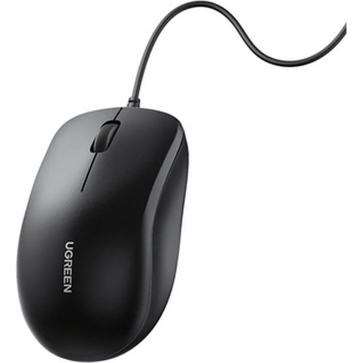 UGREEN kabelgebundene optische Maus, ergonomisches Design, schwarz