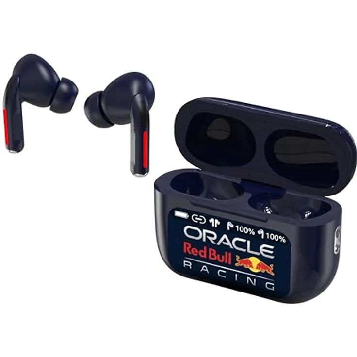 Oracle Red Bull Racing RB-EB110, In-Ear Bluetooth Kopfhörer mit ANC, 13mm Treiber, Touch Control, Ladecase (300mAh), USB-C, kabellose Earbuds für Musik & Telefonate – Bild 2