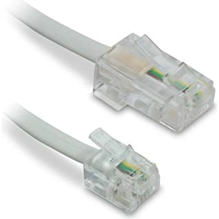 Metronic Verbindungskabel (RJ-45 auf RJ-11, 10 m) Weiß – Bild 2
