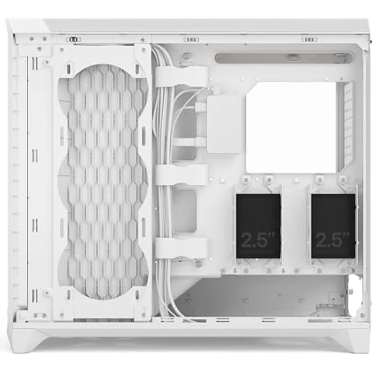 Fractal Design Meshify 3 XL Ambience Pro RGB PC Gehäuse, Big-Tower in Weiß, E-ATX, Tempered Glass, integrierte RGB-Beleuchtung, 3x 140-mm-RGB-Lüfter, Grafikkartenlänge bis 512 mm – Bild 9