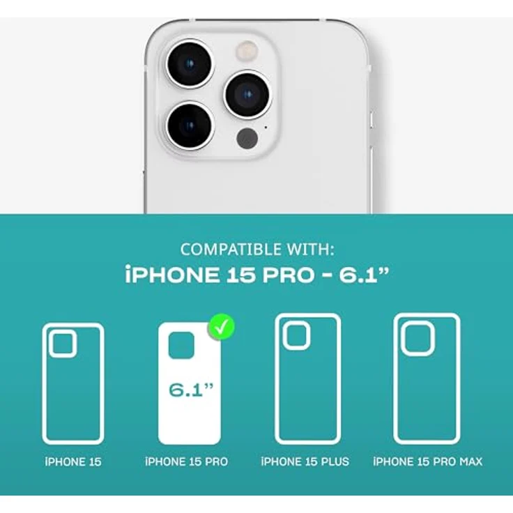 tech21 Evolite Clear, Smartphone Hülle für Apple iPhone 15 Pro, transparent, schlagfest bis 2,4m, biologisch abbaubar – Bild 3