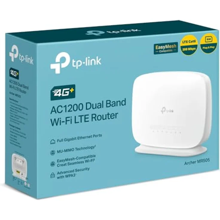 TP-Link MR505, 4G+ Router mit bis zu 300 Mbps, MU-MIMO-Technologie, EasyMesh-kompatibel, weiß – Bild 5