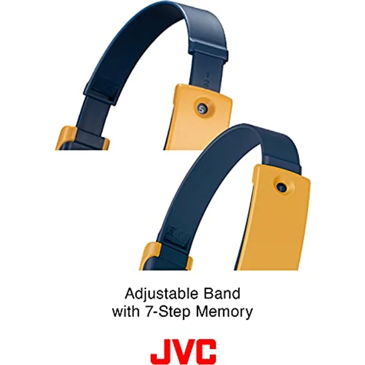 JVC HA-KD10W Kopfhörer Kopfband Musik Blau Gelb Knopf Tasten – Bild 7