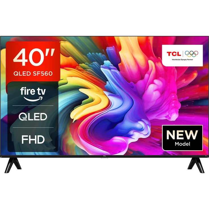 TCL 40SF560 QLED Fernseher 40 Zoll, Full HD Smart TV mit Fire TV, HDR, Alexa, Triple-Tuner, 2x HDMI, 1x USB – Bild 1