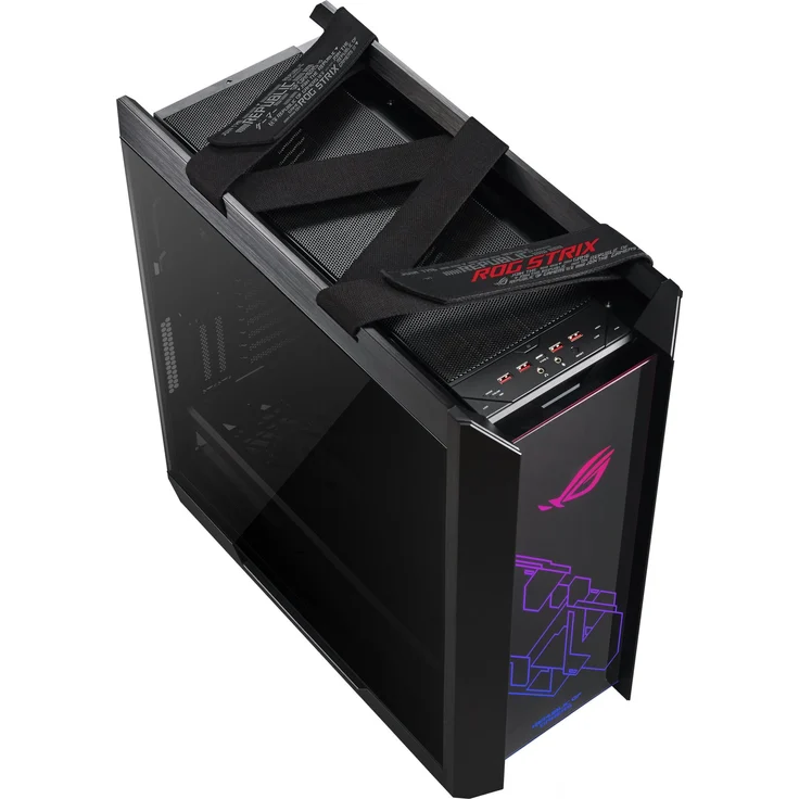 ASUS ROG Strix Helios Gaming Gehäuse (RGB, EATX-ATX, GPU, Aluminium, Aura Sync, 420mm-Radiatorunterstützung) Schwarz – Bild 8