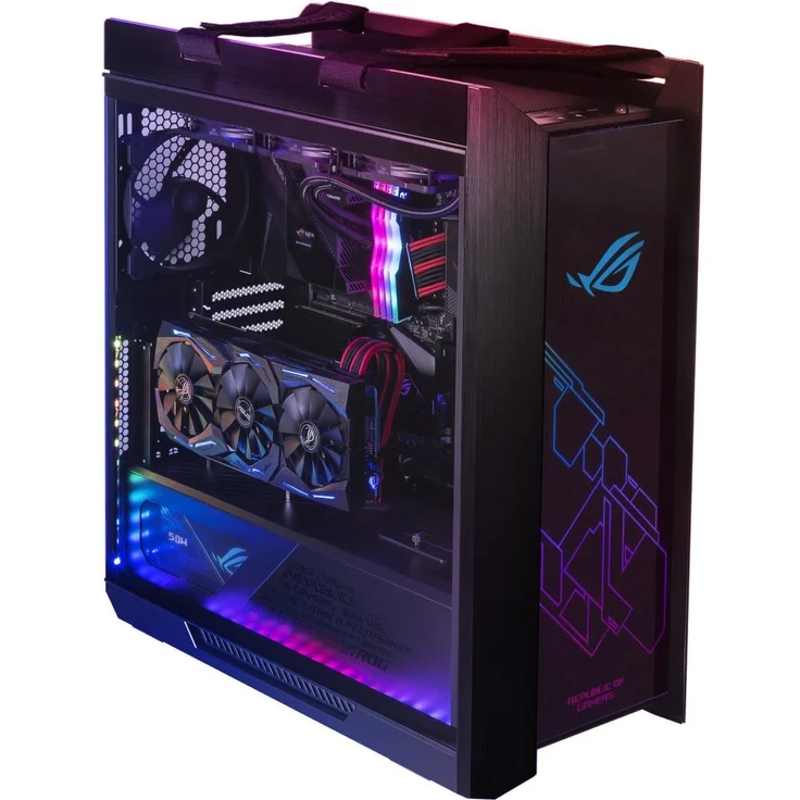 ASUS ROG Strix Helios Gaming Gehäuse (RGB, EATX-ATX, GPU, Aluminium, Aura Sync, 420mm-Radiatorunterstützung) Schwarz – Bild 5