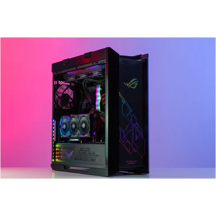 ASUS ROG Strix Helios Gaming Gehäuse (RGB, EATX-ATX, GPU, Aluminium, Aura Sync, 420mm-Radiatorunterstützung) Schwarz – Bild 10