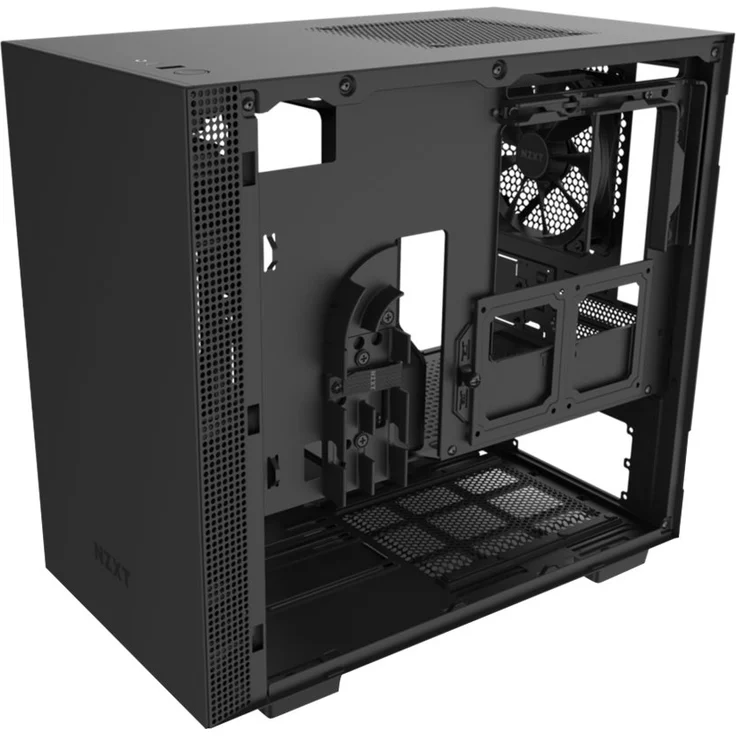 NZXT H210 - Mini-ITX-Gehäuse für Gaming-PCs - Front USB-C Port - Tempered Glass-Seitenfenster - managementsystem - Für Wasserkühlung nutzbar - Schwarz – Bild 10