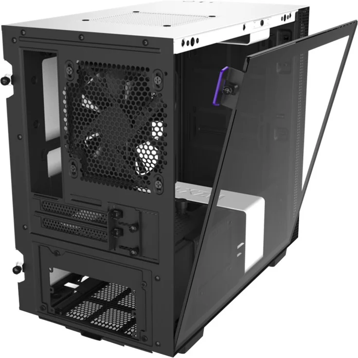 NZXT H210 - Mini-ITX-Gehäuse für Gaming-PCs - Front USB-C Port - Tempered Glass-Seitenfenster - managementsystem - Für Wasserkühlung nutzbar - Weiß-Schwarz – Bild 15
