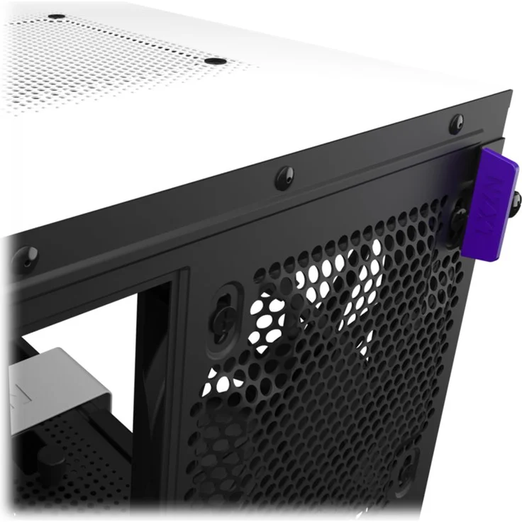 NZXT H210 - Mini-ITX-Gehäuse für Gaming-PCs - Front USB-C Port - Tempered Glass-Seitenfenster - managementsystem - Für Wasserkühlung nutzbar - Weiß-Schwarz – Bild 8