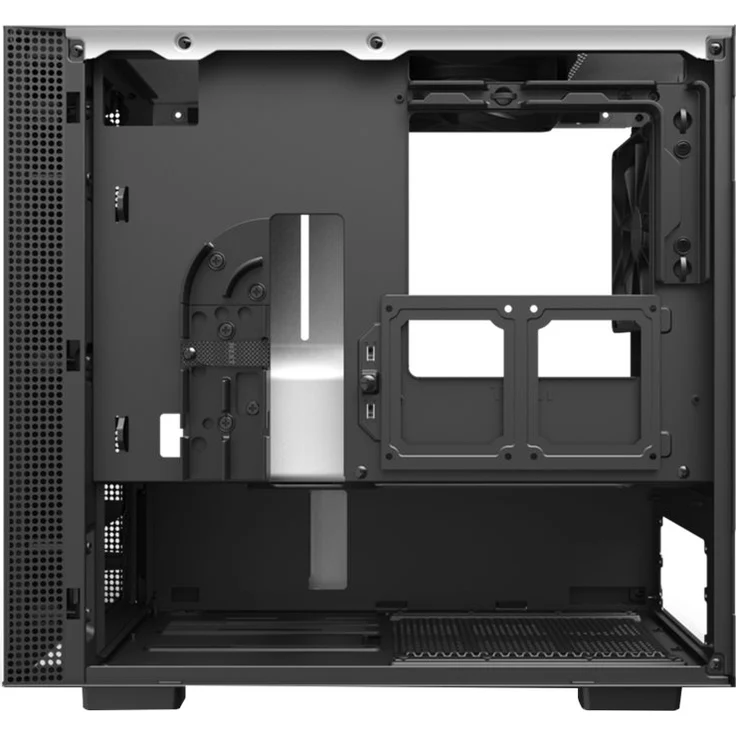 NZXT H210 - Mini-ITX-Gehäuse für Gaming-PCs - Front USB-C Port - Tempered Glass-Seitenfenster - managementsystem - Für Wasserkühlung nutzbar - Weiß-Schwarz – Bild 11