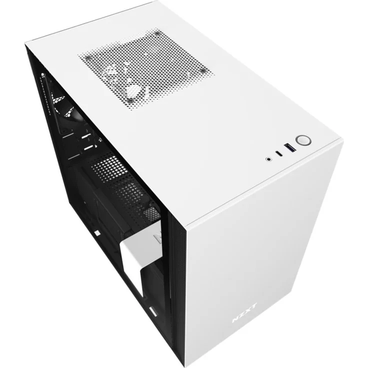 NZXT H210 - Mini-ITX-Gehäuse für Gaming-PCs - Front USB-C Port - Tempered Glass-Seitenfenster - managementsystem - Für Wasserkühlung nutzbar - Weiß-Schwarz – Bild 16