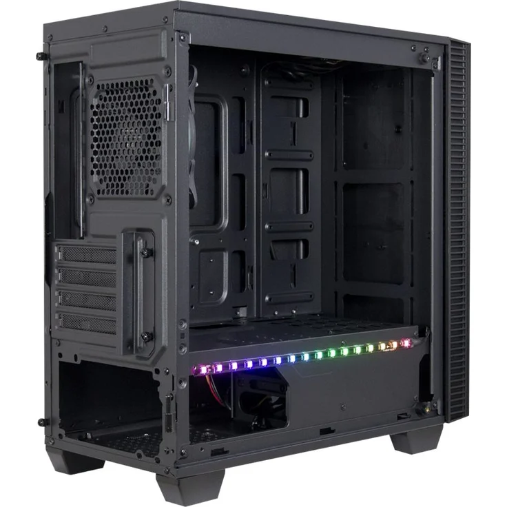 Inter-Tech X-608 Infinity Micro Infinity-Mirror Tower-Gehäuse, schwarz, Tempered – Bild 11