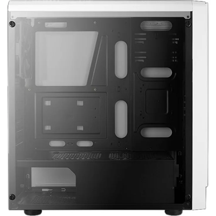 Aerocool RIFT, ATX-PC-Box, RGB 13-Modi, Seitenwand, 12-cm-Lüfter,weiß – Bild 3