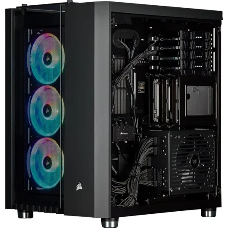 Corsair Crystal Series 680X RGB Hohem Luftdurchsatz Gehärtetem Glas ATX Smart Gaming Gehäuse, RGB LED, Schwarz – Bild 14
