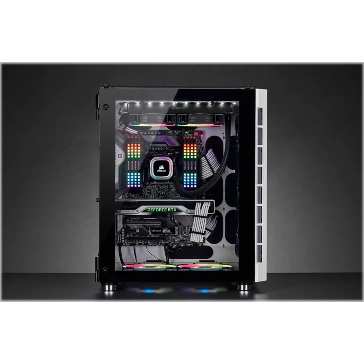 Corsair Crystal Series 680X RGB Hohem Luftdurchsatz Gehärtetem Glas ATX Smart Gaming Gehäuse, RGB LED, Weiß – Bild 8