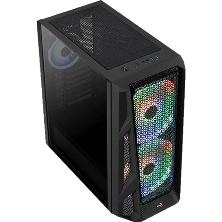 Aerocool AirHawk Duo, PC EATX-Box, 3 Lüfter, Steuerungsnabe, Hartglasscheibe, – Bild 8