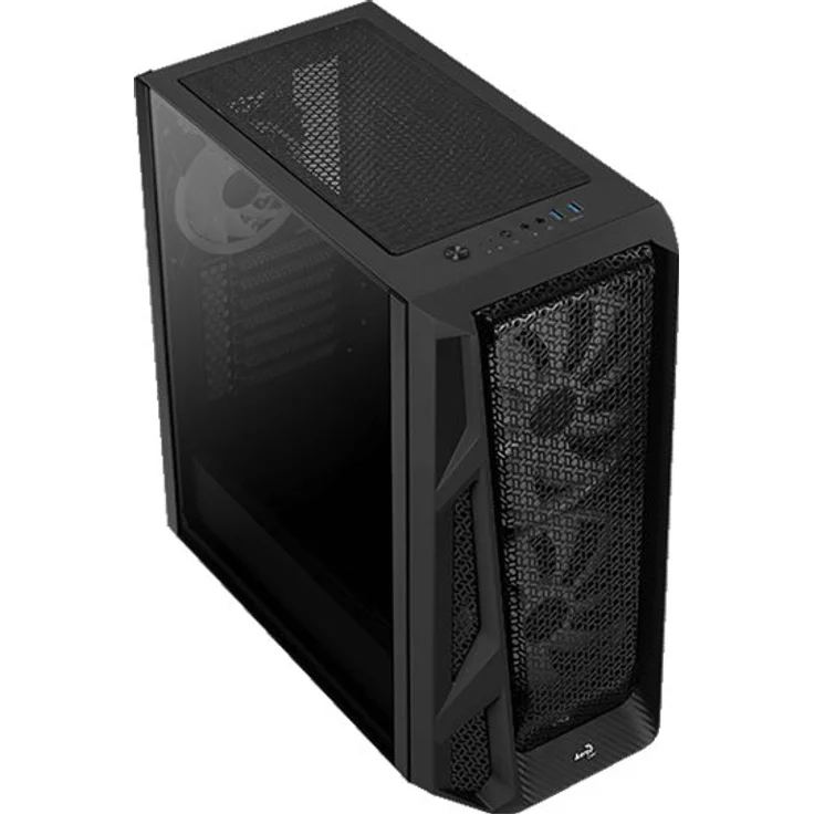 Aerocool AirHawk Duo, PC EATX-Box, 3 Lüfter, Steuerungsnabe, Hartglasscheibe, – Bild 10