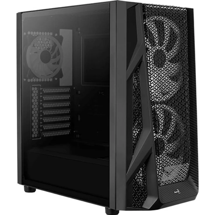 Aerocool AirHawk Duo, PC EATX-Box, 3 Lüfter, Steuerungsnabe, Hartglasscheibe, – Bild 3