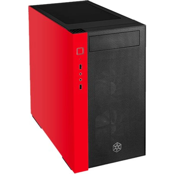 SilverStone SST-RL08BR-RGB - Red Line Mini Tower Micro-ATX Gaming Computer Gehäuse, Seitenteil aus gehärtetem Glas, schwarz – Bild 4