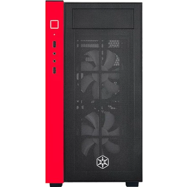 SilverStone SST-RL08BR-RGB - Red Line Mini Tower Micro-ATX Gaming Computer Gehäuse, Seitenteil aus gehärtetem Glas, schwarz – Bild 5