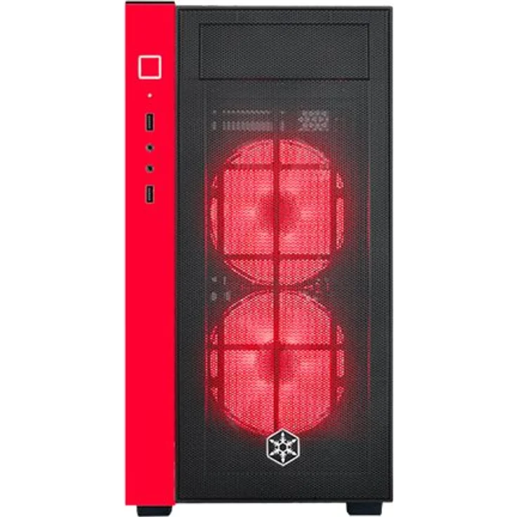 SilverStone SST-RL08BR-RGB - Red Line Mini Tower Micro-ATX Gaming Computer Gehäuse, Seitenteil aus gehärtetem Glas, schwarz – Bild 14