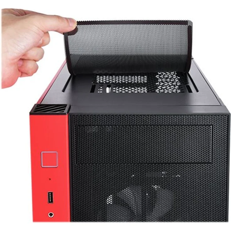 SilverStone SST-RL08BR-RGB - Red Line Mini Tower Micro-ATX Gaming Computer Gehäuse, Seitenteil aus gehärtetem Glas, schwarz – Bild 6