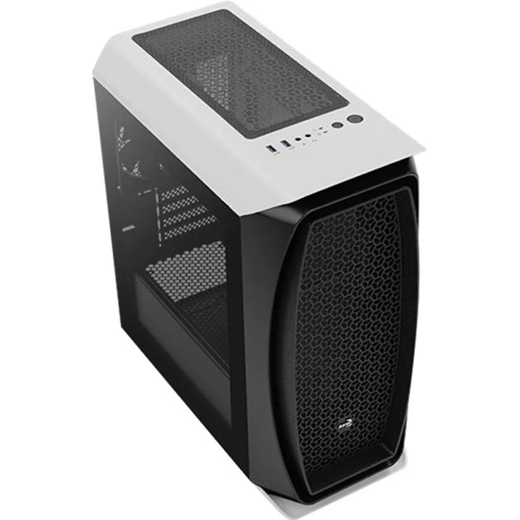Aerocool AEROONEMINI, PC Micro ATX-Gehäuse, Front- und Seitenverkleidung, weiß – Bild 4