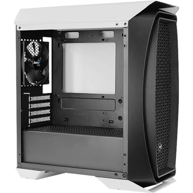 Aerocool AEROONEMINI, PC Micro ATX-Gehäuse, Front- und Seitenverkleidung, weiß – Bild 3