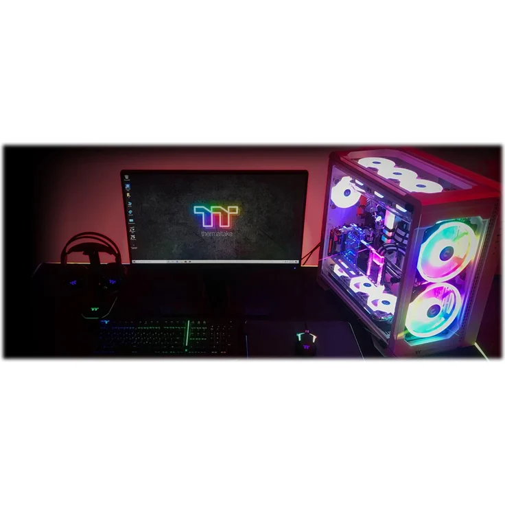 Thermaltake View 51 TG ARGB Snow Gaming Case-PC-Gehäuse, CA-1Q6-00M6WN-00 – Bild 6
