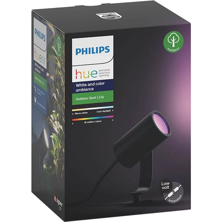 Philips Hue White and Color Ambiance LED Gartenstrahler Lily 1er Erweiterung, dimmbar, bis zu 16 Millionen Farben, steuerbar via App, kompatibel mit Amazon Alexa (Echo, Echo Dot) – Bild 8