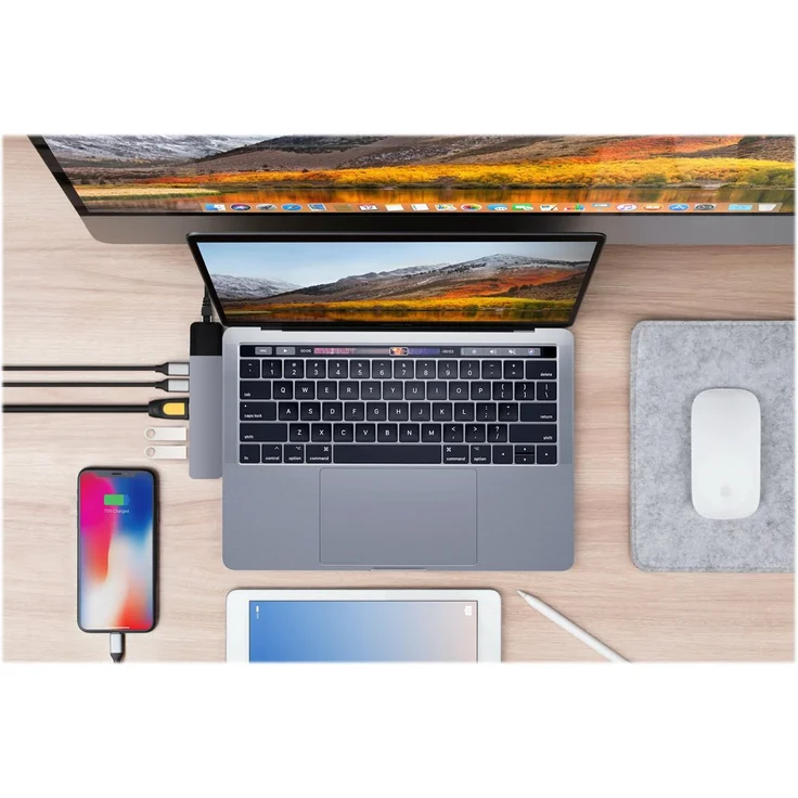Hyper GN28N-Gray Hyperdrive Net 6-in-2 Hub für MacBook Pro 2016-2017 Grau – Bild 4