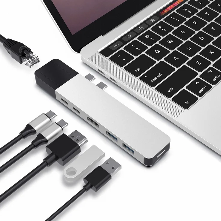 Hyper GN28N-Silver Hyperdrive Net 6-in-2 Hub für MacBook Pro 2016-2017 Silber – Bild 12