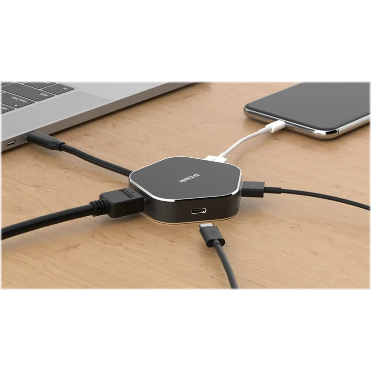 D-Link DUB-M420 USB Typ C Hub 4 in 1 USB C Adapter mit HDMI 4K und 1080p, 2 USB 3.0-USB2.0, 1 Port USB C für Ladegerät bis zu 60 W und Daten, ohne Installation, kompatibel mit Windows und Mac – Bild 5